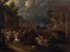 Charge De Cavalerie Sur Un Pont