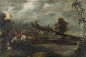 Gegenstucke: Schlachtszenen. by Lambert de Hondt