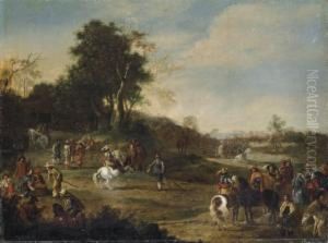 Cavalrymen In A Landscape