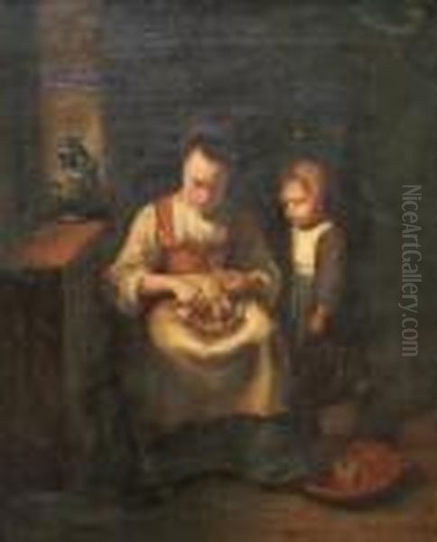 Mother And Child In An Interior - view 1