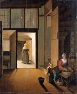 Interieur Mit Einer Jungen by Pieter De Hooch