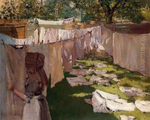 Wash Day - A Back Yard Reminiscence of Brooklyn by William Merritt Chase
