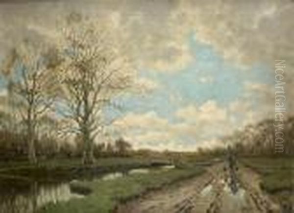 Le Porteur D'eau Dans Un Paysage Automnal - view 1