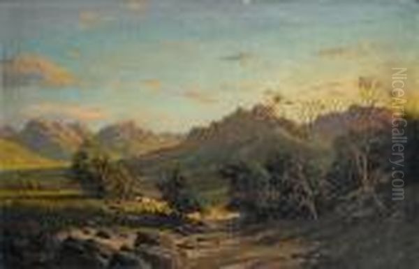 A Panoramic Cape Landscape At Sunset - view 1