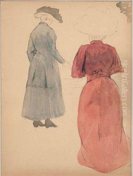 Deux Elegantes Vues De Dos - view 1
