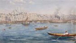 Boten Op De Bosporus, Istanbul by Johan Antonio de Jonge