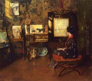 Alice in the Shinnecock Studio by William Merritt Chase