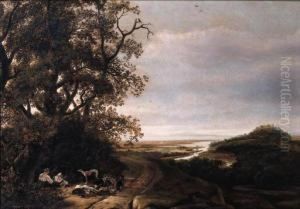 Diana And Her Companions Resting After The Chase, An Extensivevalley Beyond