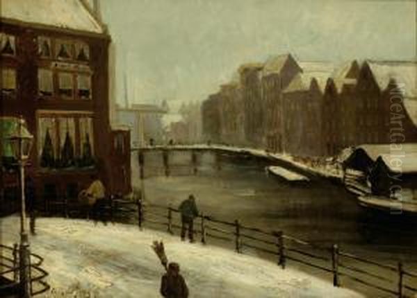 View Of The Amstel River With To The Right The Present Hotel De L'europe - view 1