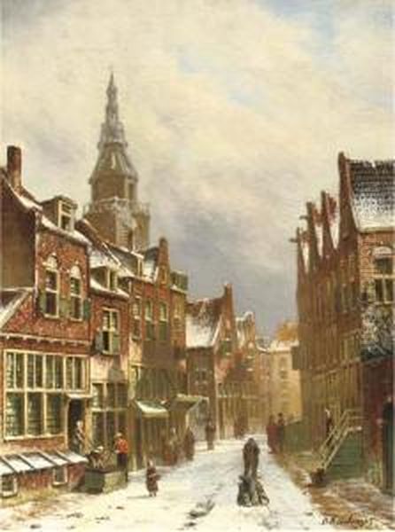 A Snow Covered Street - view 1