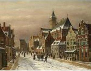 A Snow Covered Dutch Town A Snow Covered Dutch Town