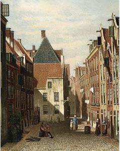 A Street Scene In A Dutch Town