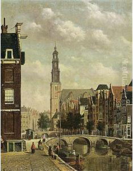 A View Of The Prinsengracht With The Westerkerk, Amsterdam - view 1