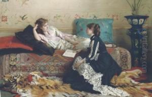 Idle Moments by Gustave Leonhard de Jonghe