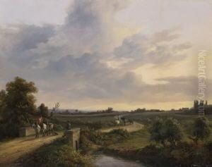 Sommerlandschaft. by Jan Baptiste de Jonghe