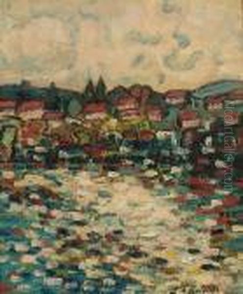 Town On The Banks Of A River - view 1