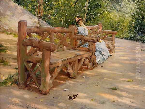 Park Bench (or An Idle Hour in the Park - Central Park) - view 1