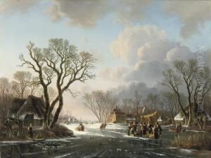 Gathering By A Koek-en-zopie On A Winter's Day