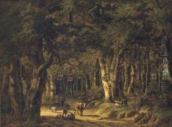 A Sunlit Clearing In A Forest - view 1