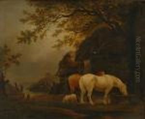 'cattle Watering' And 'horses Drinking'