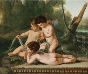 Appartenant A Une Collection 
Particuliere
 

 
 
 

 
 Putti Tenant Une Guirlande De Fleurs [ ; Putti Holding A 
Guirland Of Flowers ; Oil On Canvas ; Signed And Dated ; Unframed] by Laurent De La Hyre