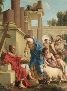 Job Restored To Prosperity by Laurent De La Hyre