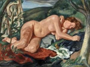 Femme Nue Dormant Sous Un Arbre Femme Nue Dormant Sous Un Arbre