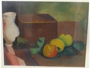 Nature Morte Aux Pommes Et Au Coffret by Amedee de La Patelliere