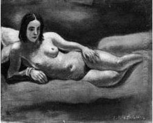Jeune Femme Nue Couchee by Amedee de La Patelliere