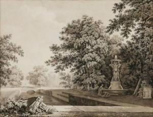 Parc Classique Avec Perspective by Pierre Louis De La Rive