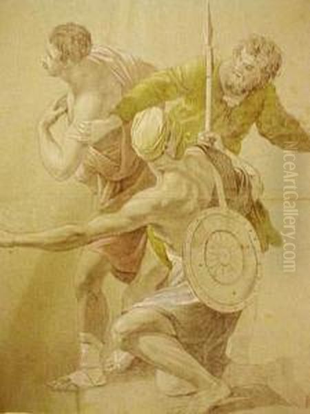 Pierre-louis, Guerrier Et Personnages En Drape - view 1
