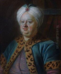 Portrait A L'orientale De Charles Richer De Roddes De La Morliere by Maurice Quentin de La Tour