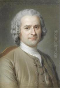 Portrait Of Jean-jacques Rousseau (1712-1778) by Maurice Quentin de La Tour