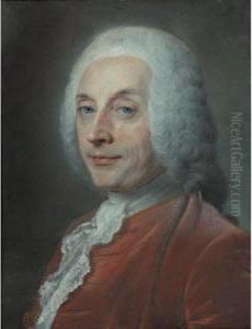 Portrait Of Francois-augustin Paradis De Moncrif by Maurice Quentin de La Tour