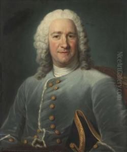 Portrait De Jean Paris De Montmartel by Maurice Quentin de La Tour