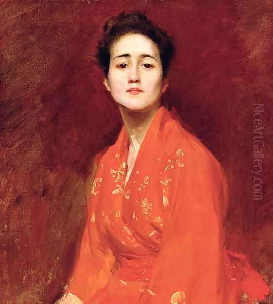 Study of Girl in Japanese Dress - view 1
