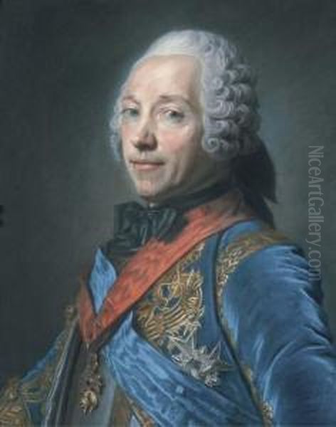 Portrait Of
Charles-louis-auguste Fouquet (1684-1761), Marechal Defrance And Duc De
Belle-isle, Half-length - view 1