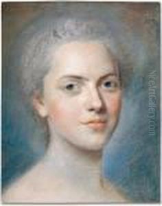 Portrait Of Madame Adelaide, Daughter Of Louis Xv by Maurice Quentin de La Tour
