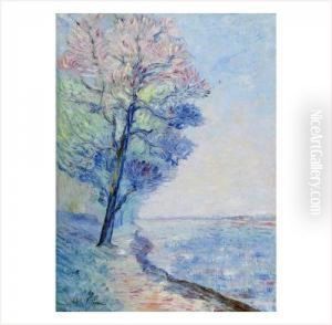 L'arbre Au Bord De La Seine, Vers 1895 by Emmanuel Victor Auguste Marie De La Villeon