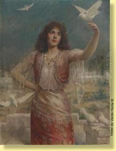 Jeune Orientale A La Colombe by Paul De Laboulaye