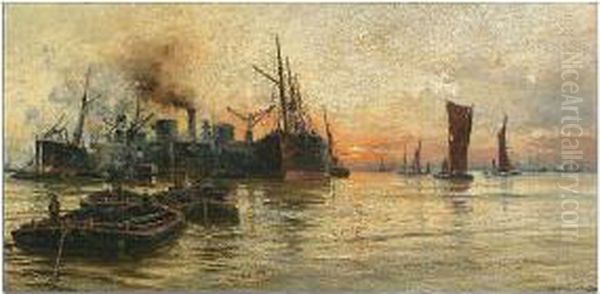 The 'atlas Iii' Coal Discharger On The Lower Thames, Owned By Wm Cory And Sons - view 1