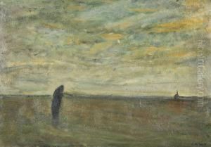 Man On The Meadow by Alois De Laet