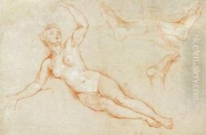 Etude D'une Femme Nue Etendue by Charles de Lafosse