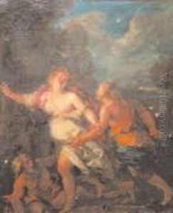 Daphne Fuyant Les Poursuites D'apollon Toile