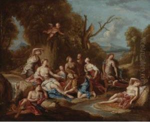 Diana And Her Nymphs Bathing by Charles de Lafosse