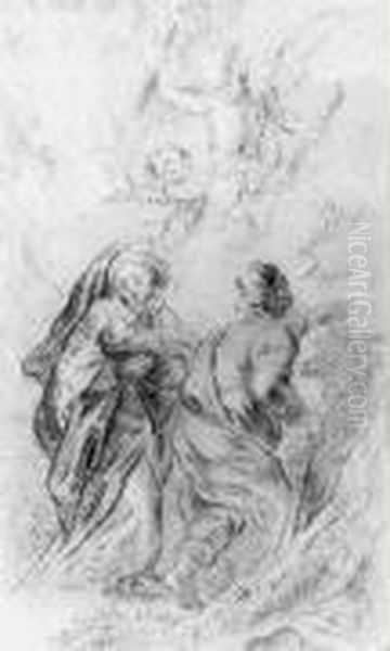 La Sainte Famille Guidee Par Des Anges - view 1