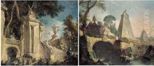 Personnages Antiques Pres D'un Tombeau