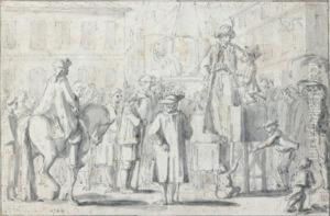Le Montreur De Singes
Plume Et Encre Noire by Louis-Felix De Larue