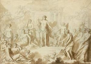 Apollon Et Les Muses by Louis-Felix De Larue