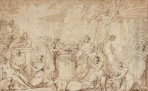 Bacchanale
Plume Et Encre Brune, Lavis Brun by Louis-Felix De Larue